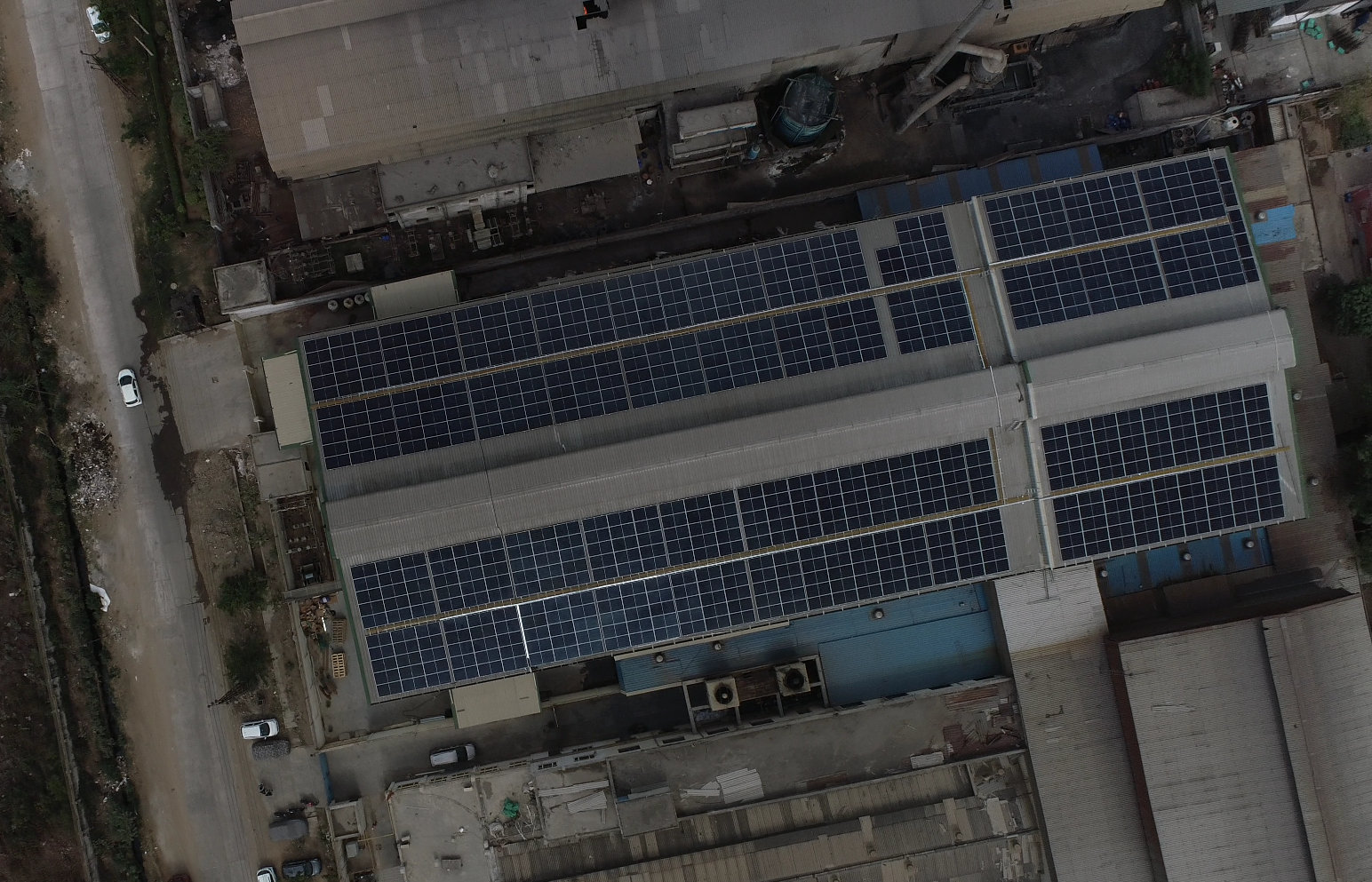 VRK Alumart solar installation at Bhiwadi, Rajasthan